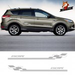 Vinyl Film Auto Sports Styling Decals Automobile CCar Vehicle Auto Decals Stripe Wraps Body Graphics Vinyl ESCAPE Car Styling Side Stripes Skirt Sticker For Ford ESCAPE